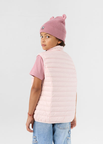 Doudoune sans manches enfant Rose pétale Zoe