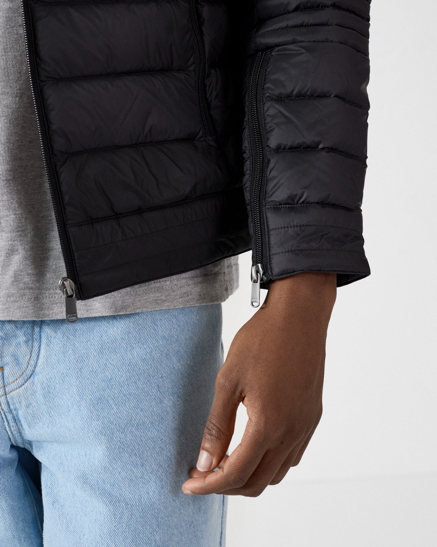 Doudoune coupe motard Noir David