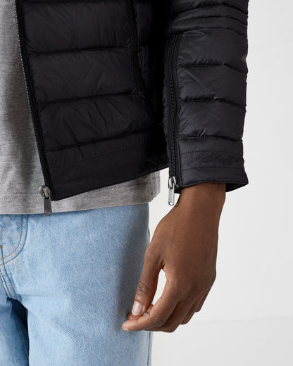 Doudoune coupe motard Noir David