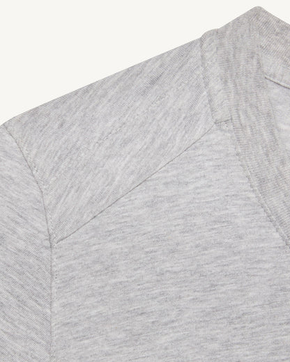 T-shirt col rond femme en coton Gris chiné Angel