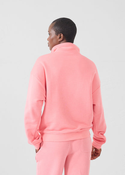 Sweatshirt demi-zippé Vibrant pink Line