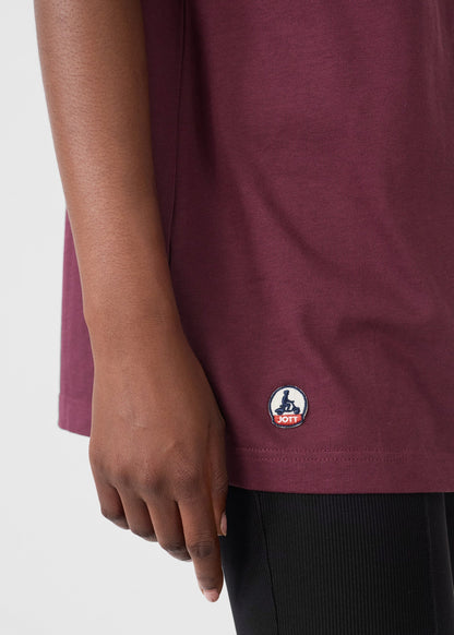 T-Shirt à col rond Cerise noire Andrea