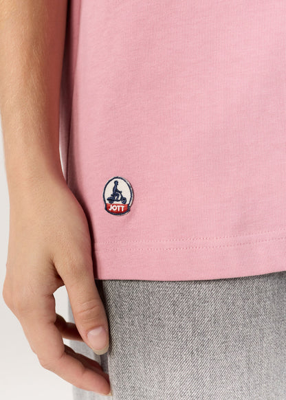 T-Shirt à col rond Rose antique Andrea