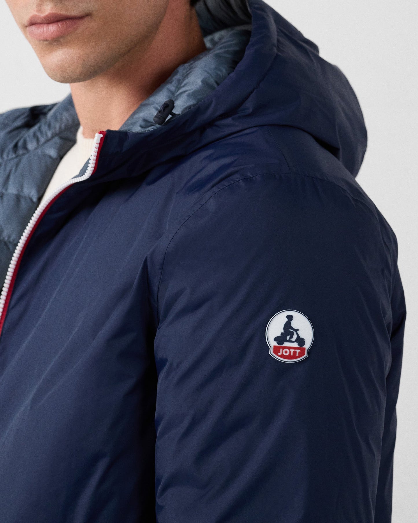 Doudoune longue réversible Marine/Bluestone Assen