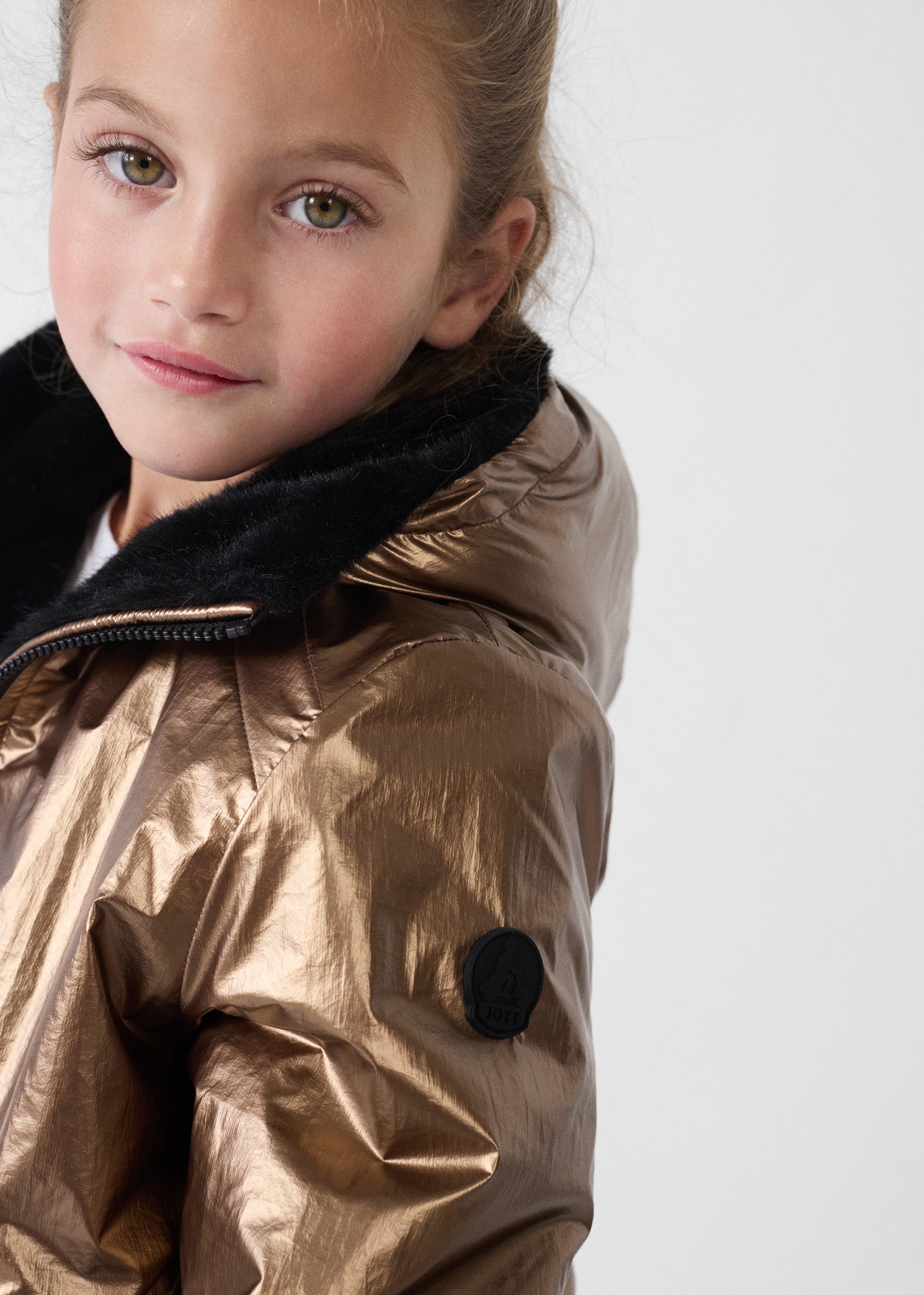 Doudoune réversible enfant fausse fourrure Noir Brana