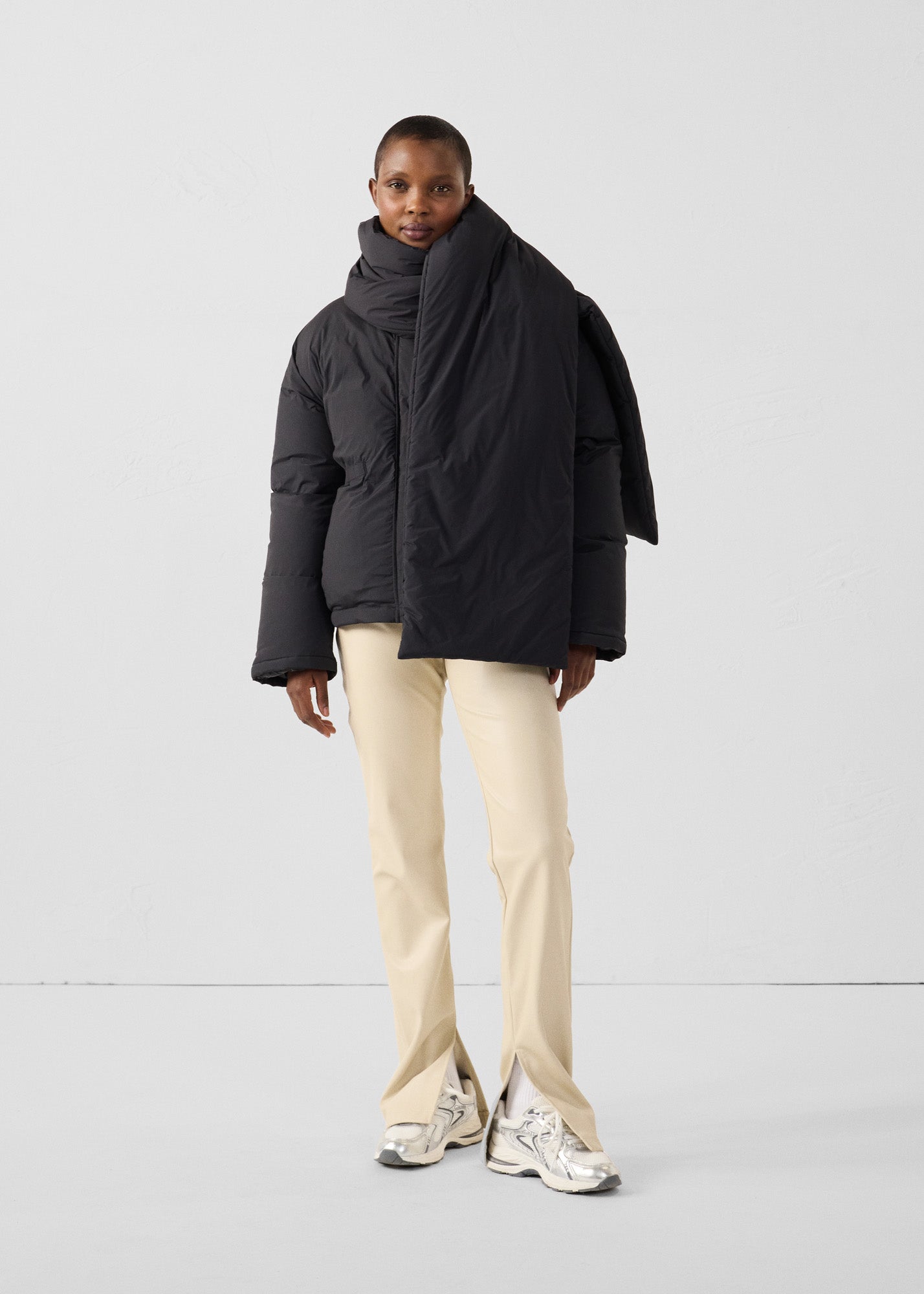 Doudoune Grand Froid avec écharpe amovible Noir Claude