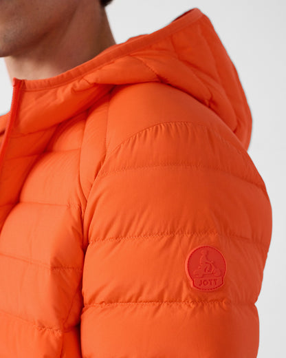 Doudoune légère stretch à capuche Rouge feu Frantz