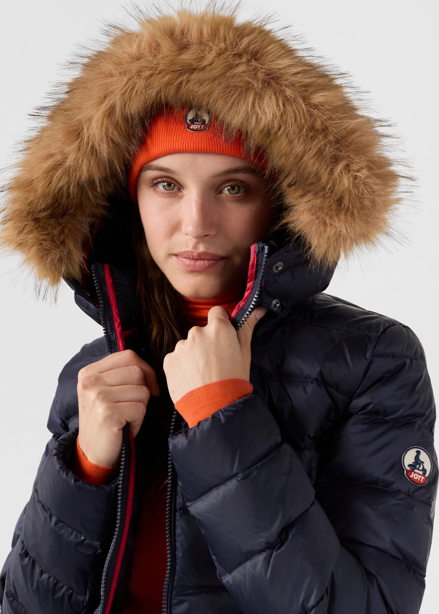 Doudoune mi-longue Grand Froid Marine Perle