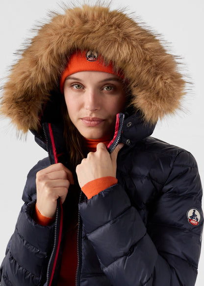 Doudoune mi-longue Grand Froid Marine Perle