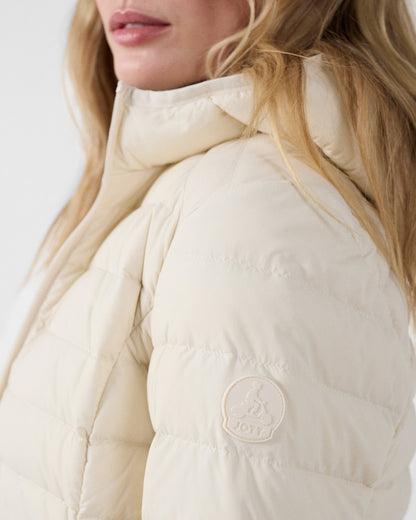 Doudoune à capuche stretch légère Naturel Salma