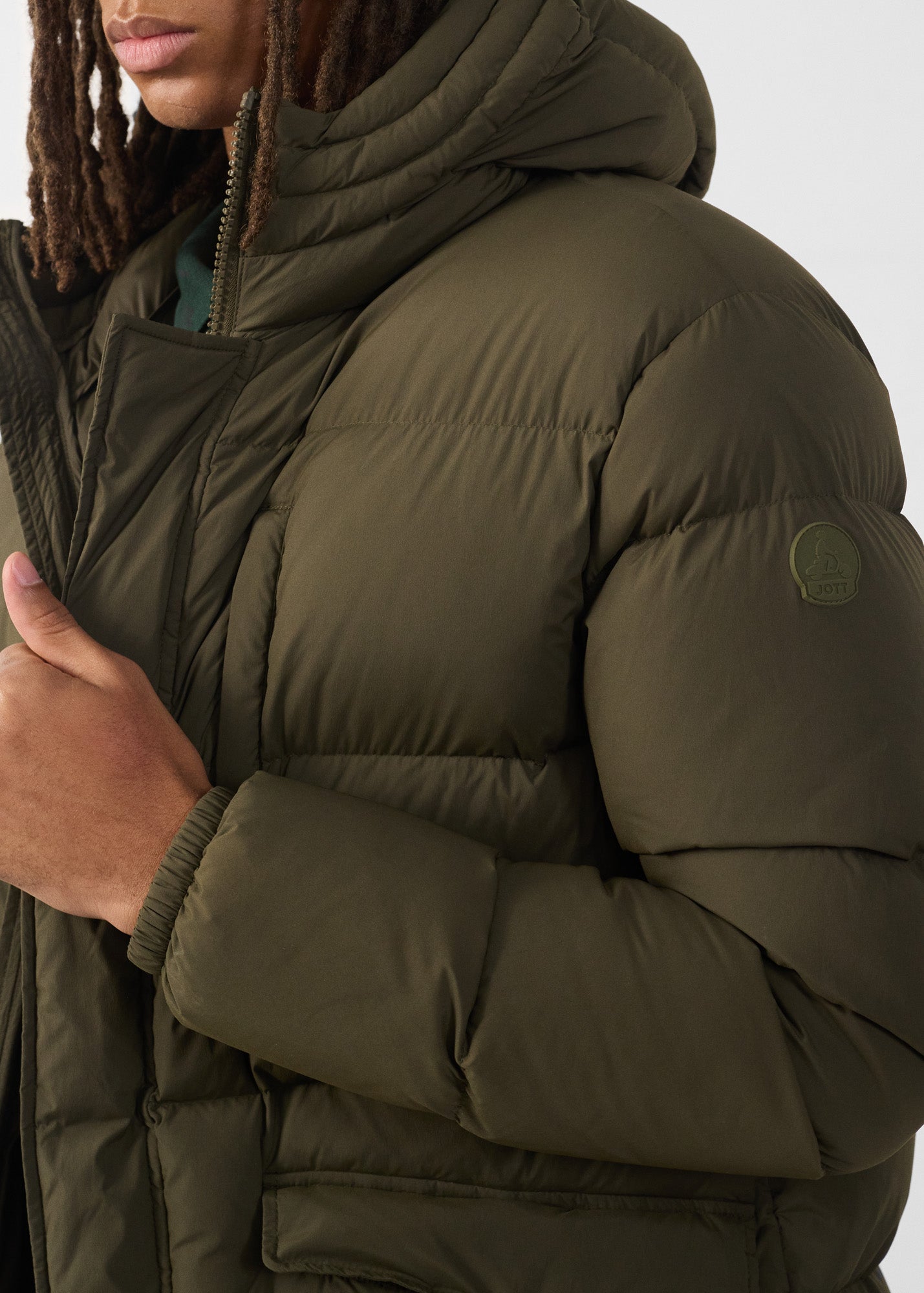 Doudoune Grand Froid stretch mi-longue Army Scott