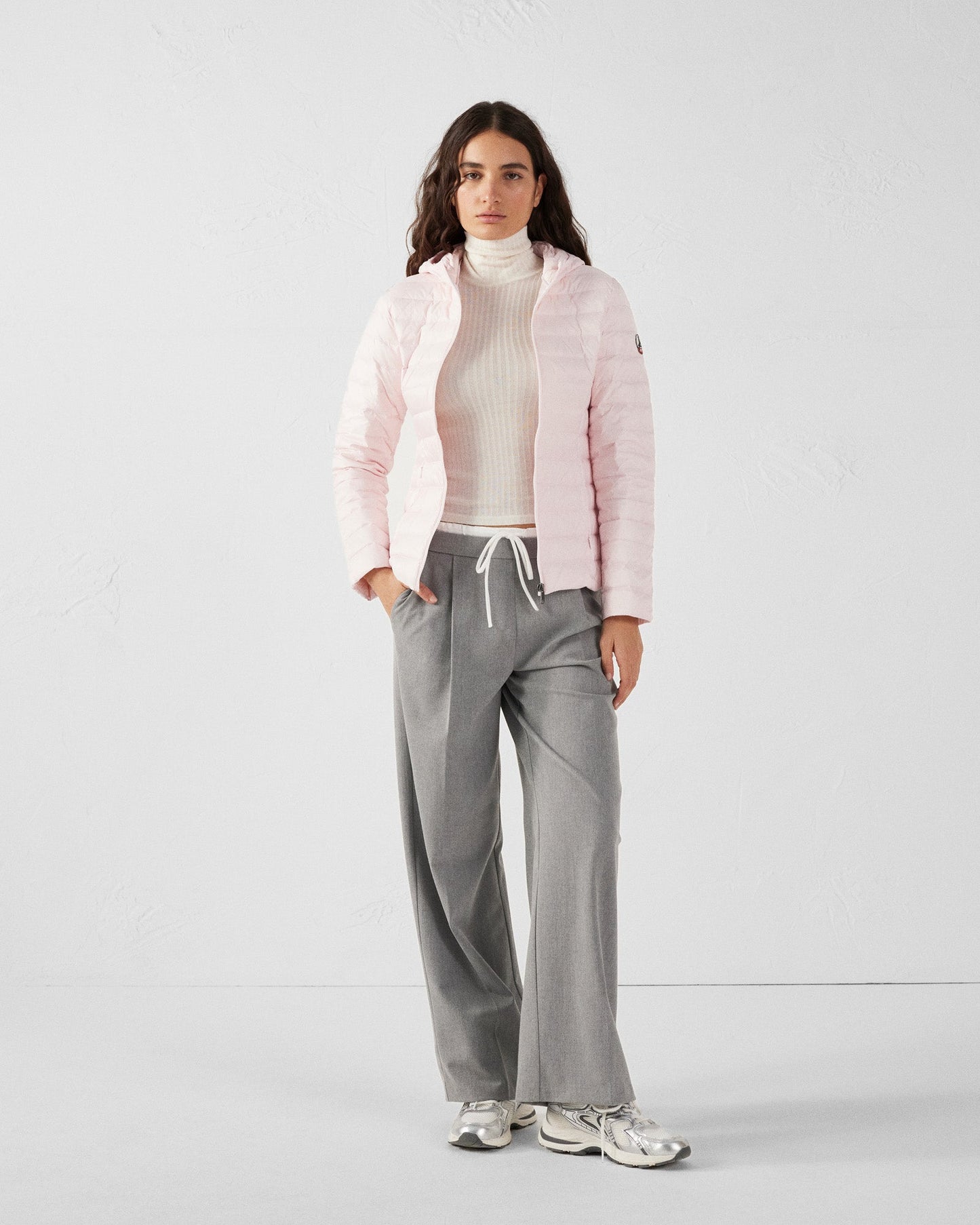 Doudoune légère à capuche Rose pétale Cloe