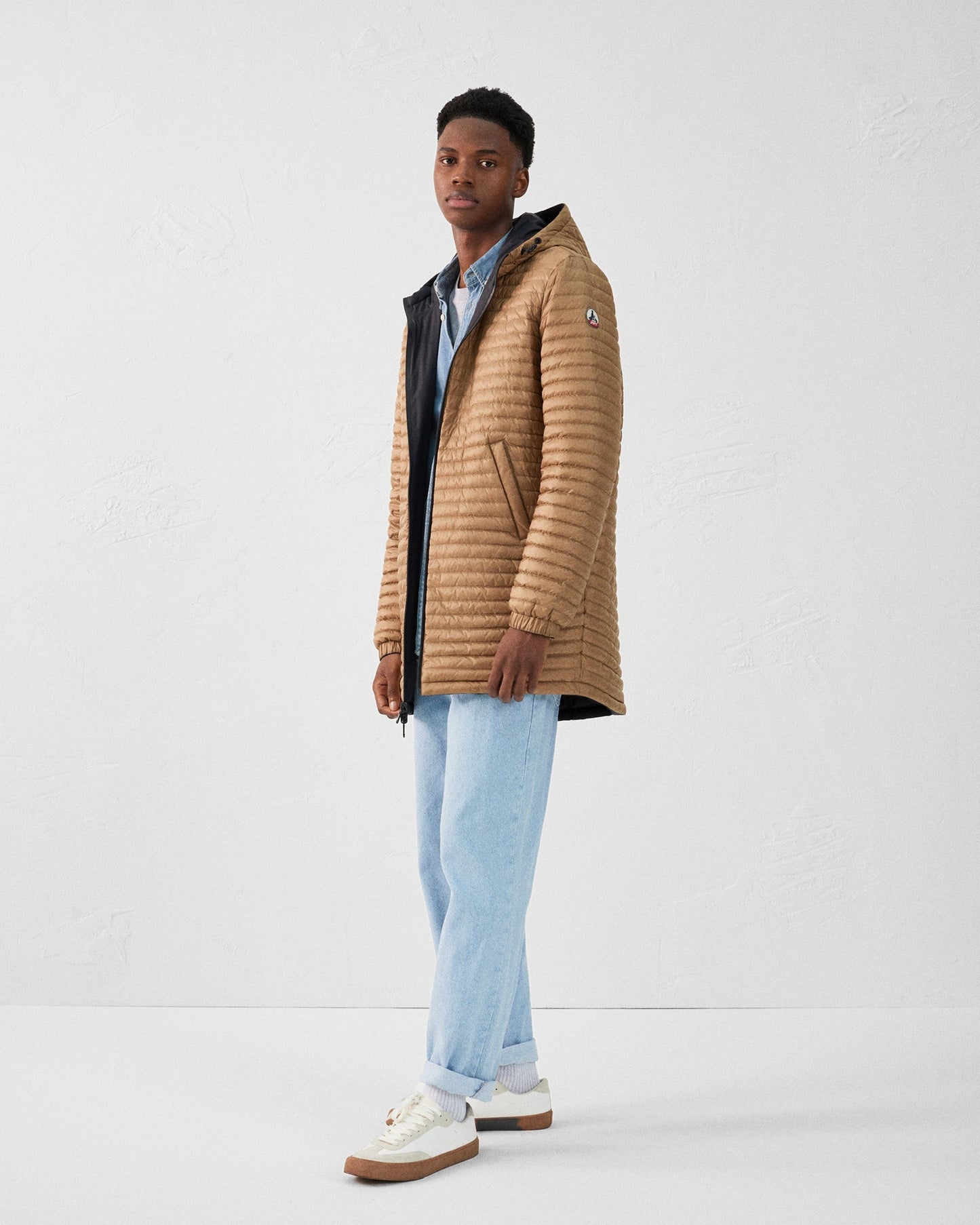 Doudoune longue ultralégère réversible Noir/Fauve Morrison