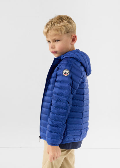 Doudoune légère à capuche enfant Bleu cobalt Hugo