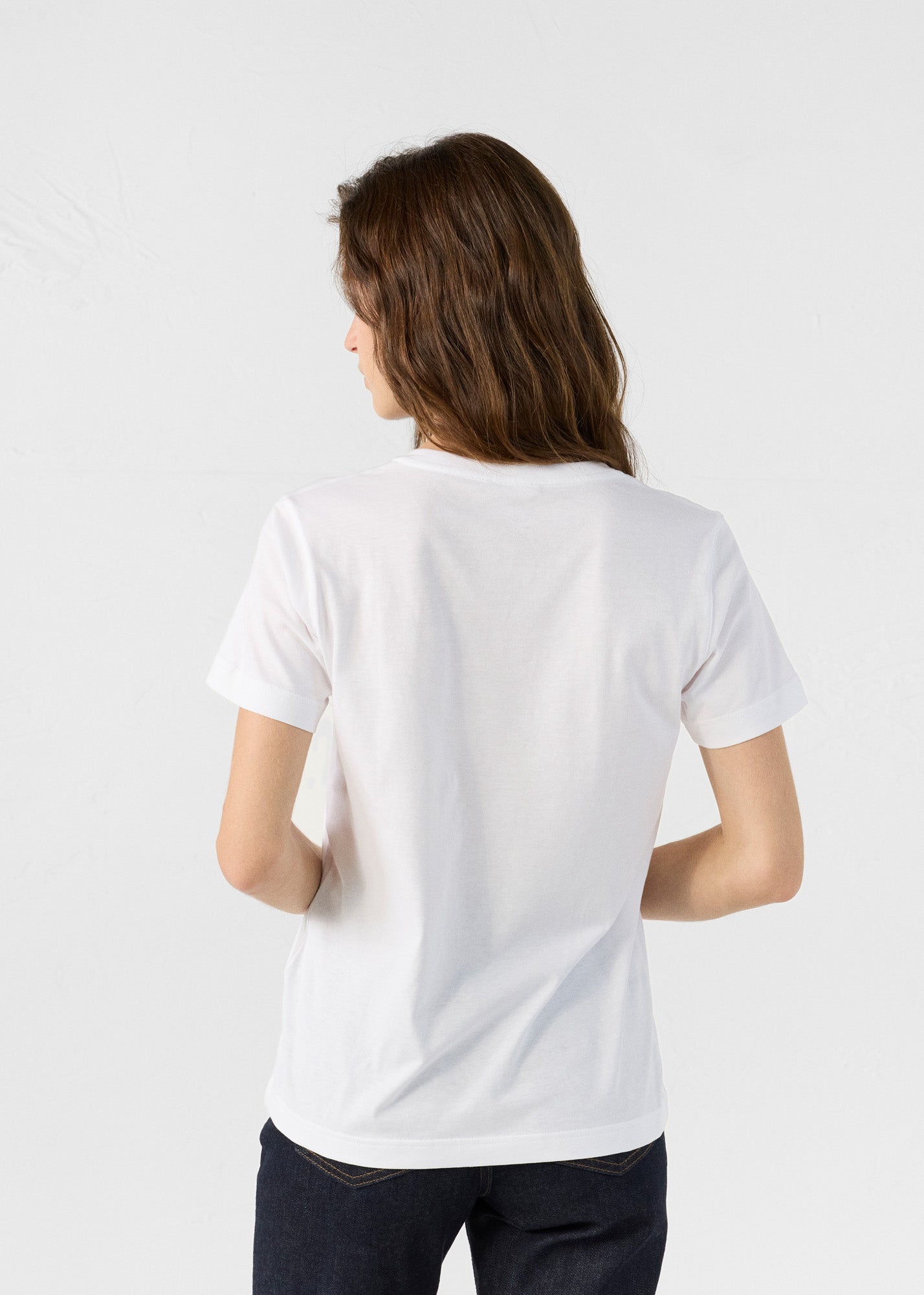 T-Shirt col V Blanc Sofy