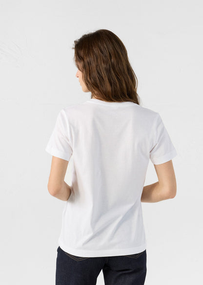 T-Shirt col V Blanc Sofy