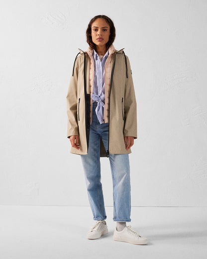 Parka mi-longue légère Beige Erika