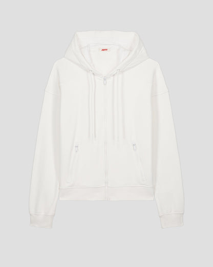 Veste zippée en molleton Blanc Leda