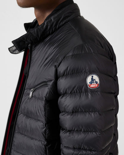 Doudoune coupe motard Noir David