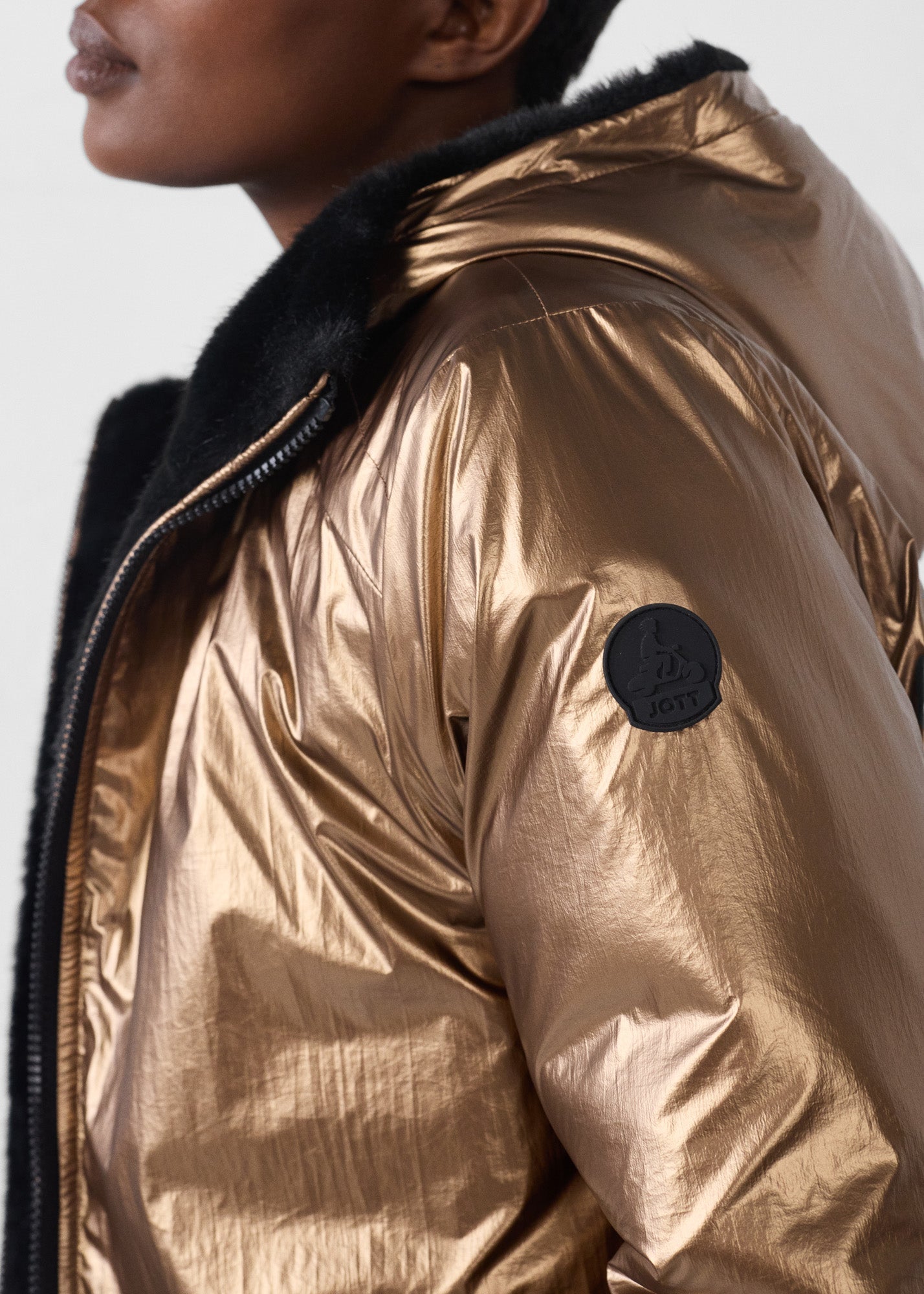 Doudoune fausse fourrure Noir Zora