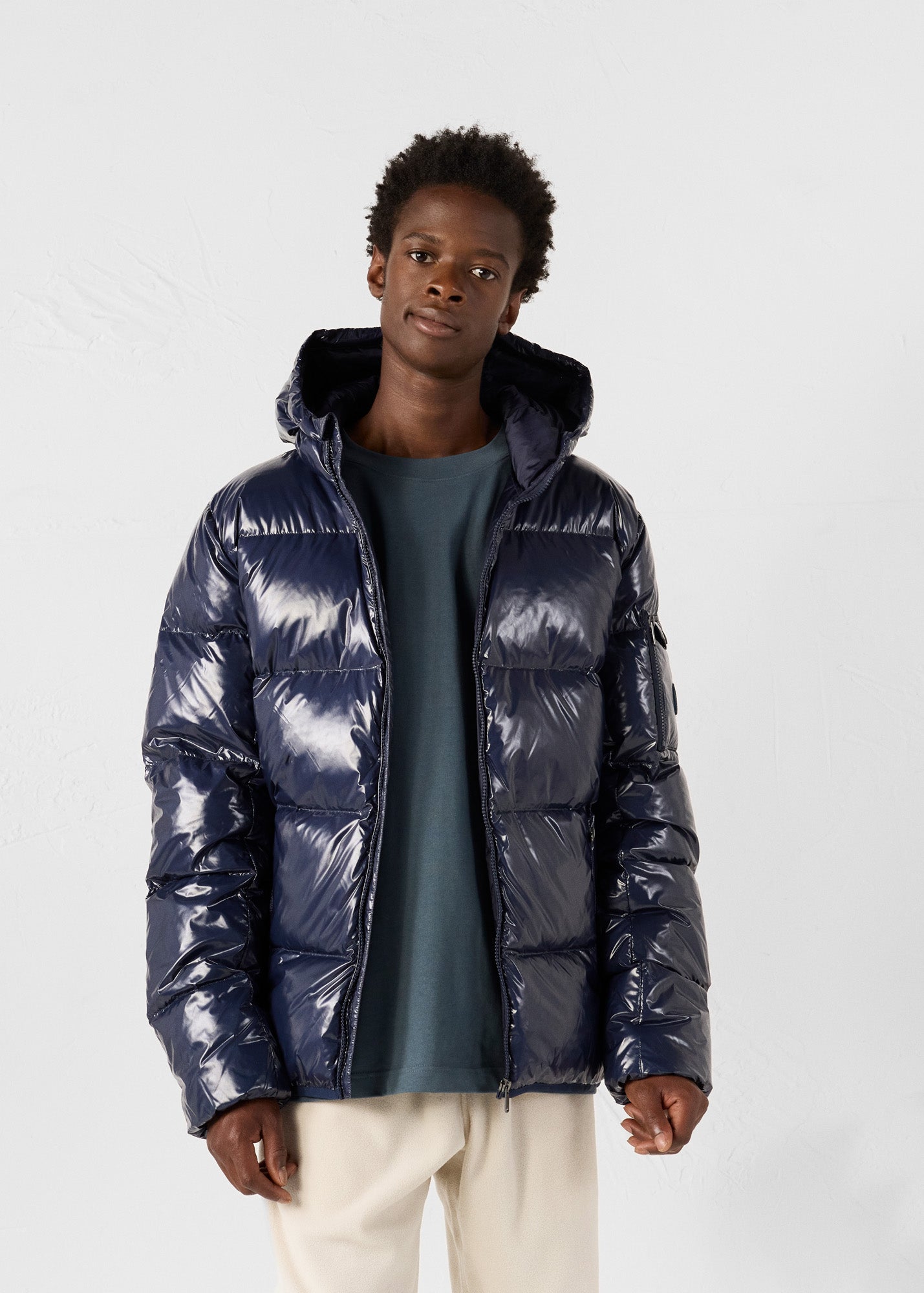 Doudoune à capuche Grand Froid Marine Java laquée