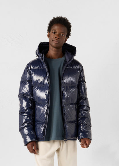 Doudoune à capuche Grand Froid Marine Java laquée