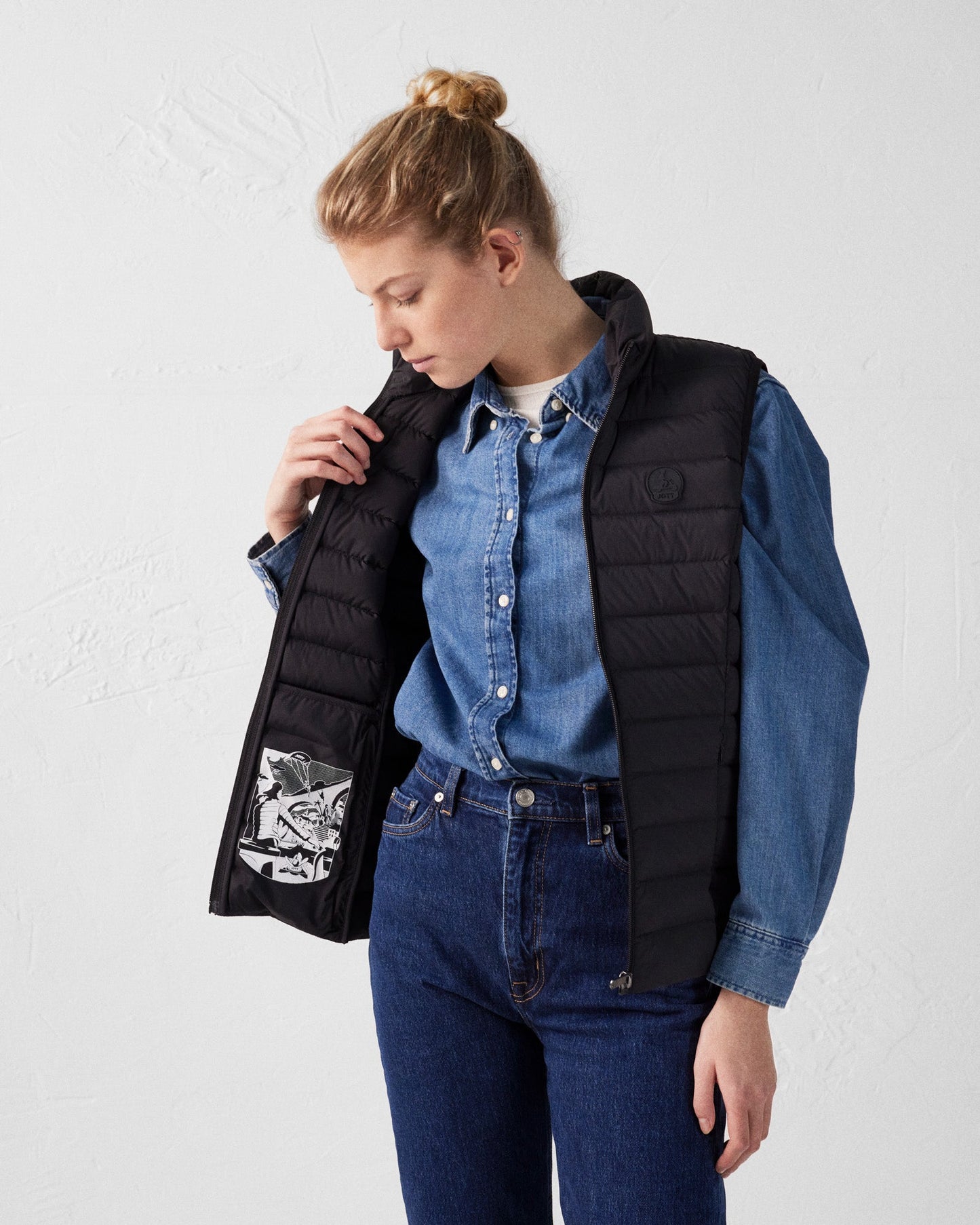 Doudoune sans manches stretch Noir Grenada