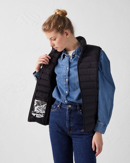 Doudoune sans manches stretch Noir Grenada