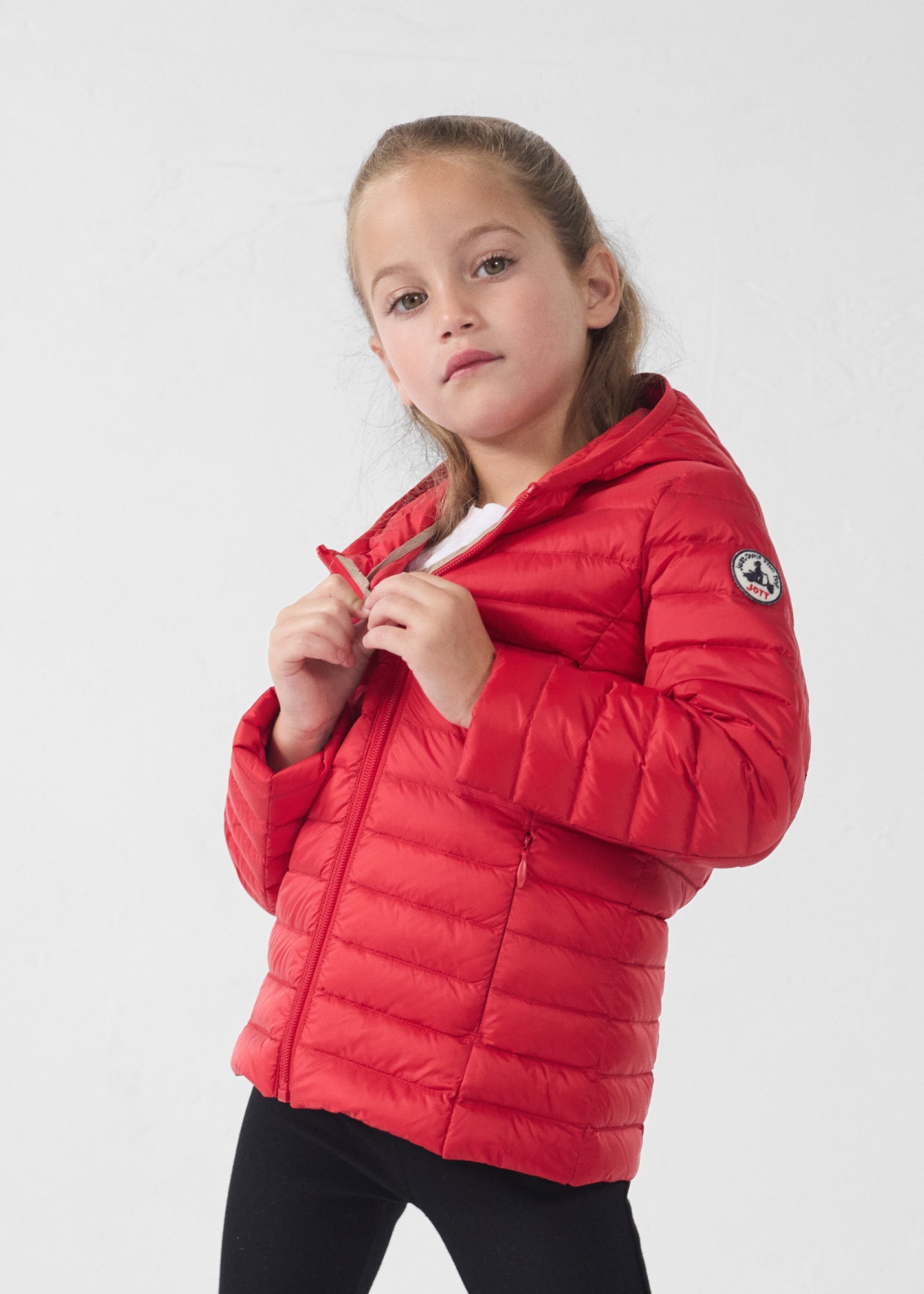 Doudoune légère à capuche enfant Rouge carmin Carla