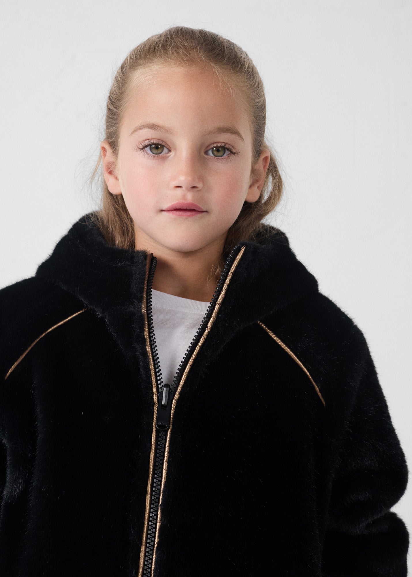 Doudoune réversible enfant fausse fourrure Noir Brana