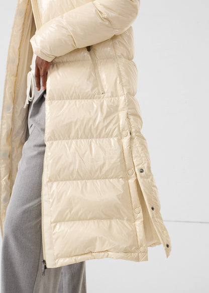 Doudoune longue laquée à capuche Grand Froid Naturel Karachi