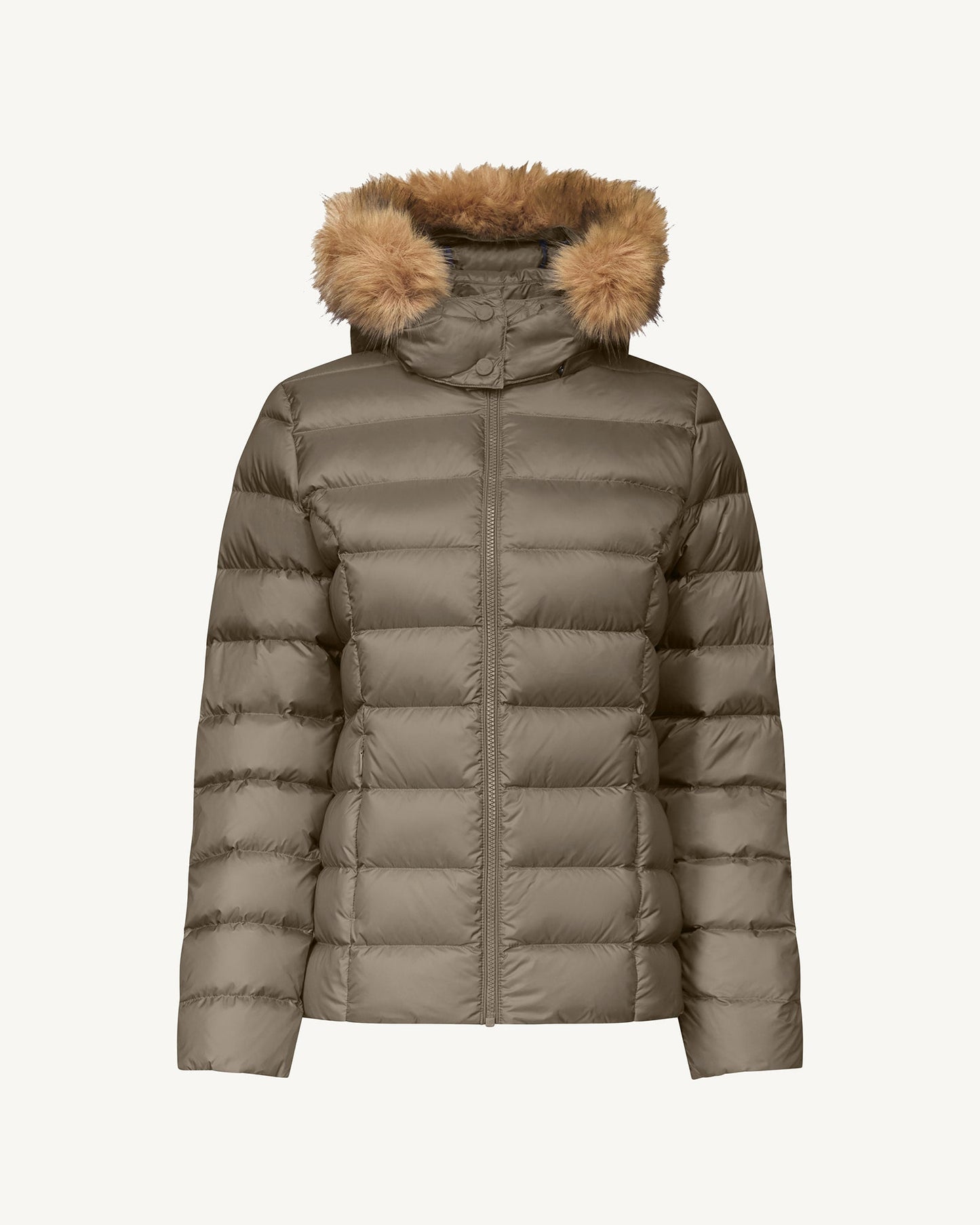 Doudoune à capuche Grand Froid Taupe Luxe