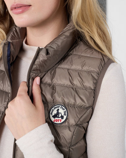 Doudoune légère sans manches Taupe Seda