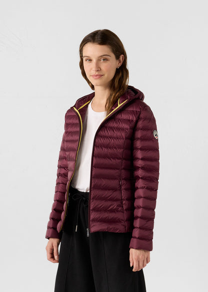 Doudoune légère à capuche Cerise noire Cloe