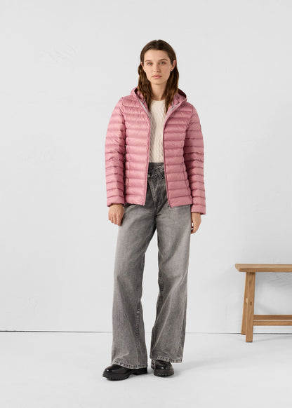 Doudoune légère à capuche Rose antique Cloe