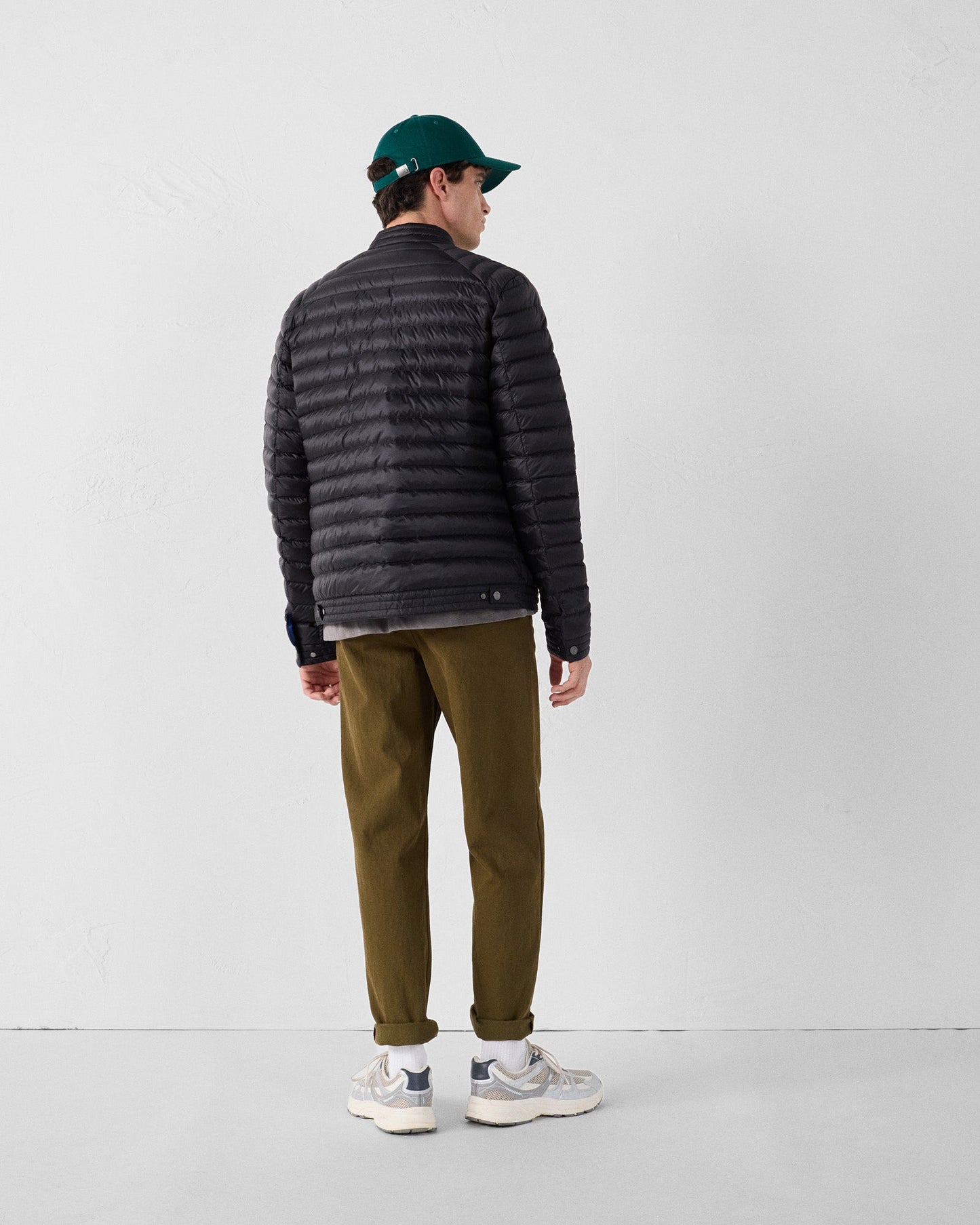 Doudoune col biker Noir Bastien