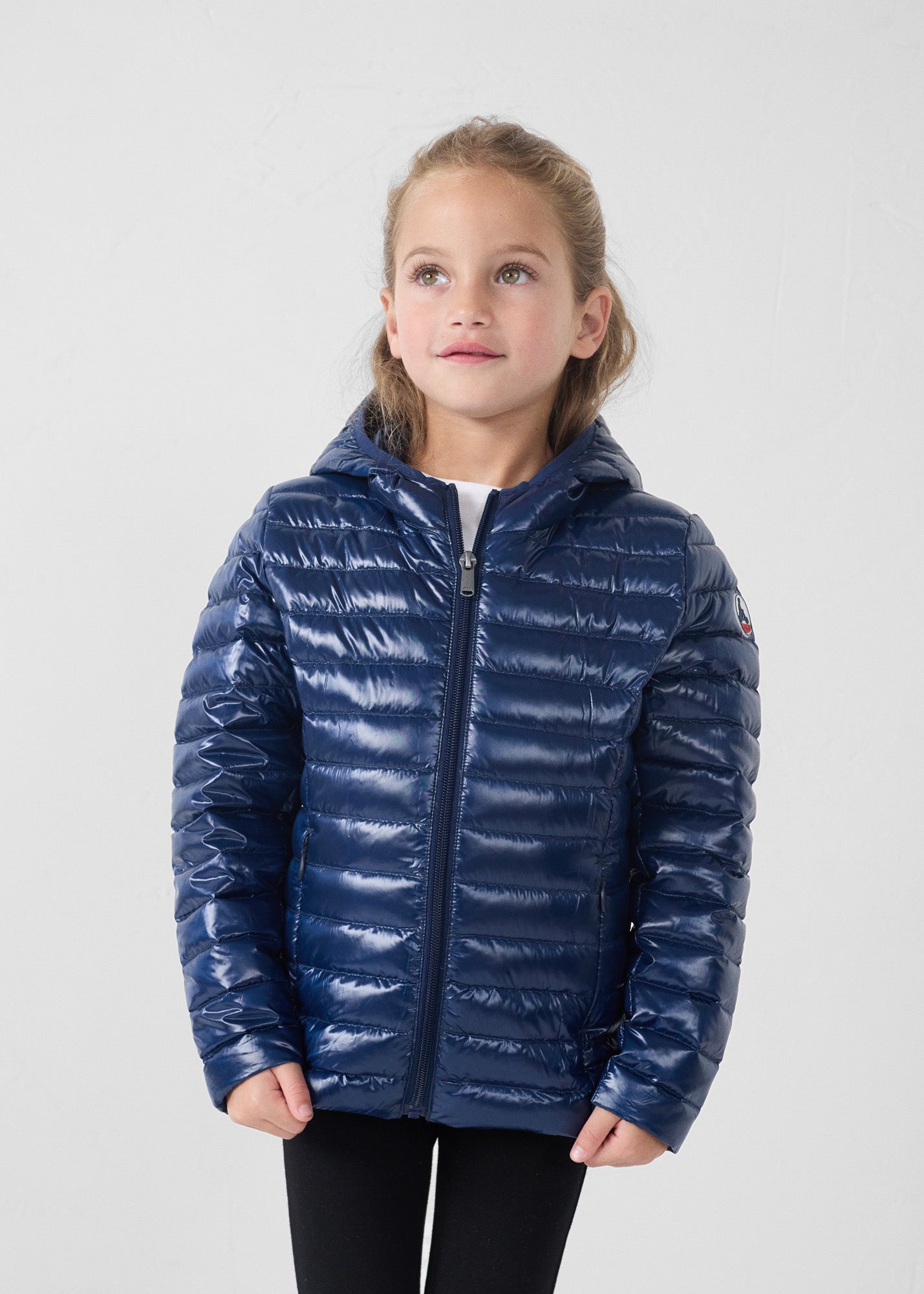 Doudoune légère à capuche enfant Marine Carla shiny
