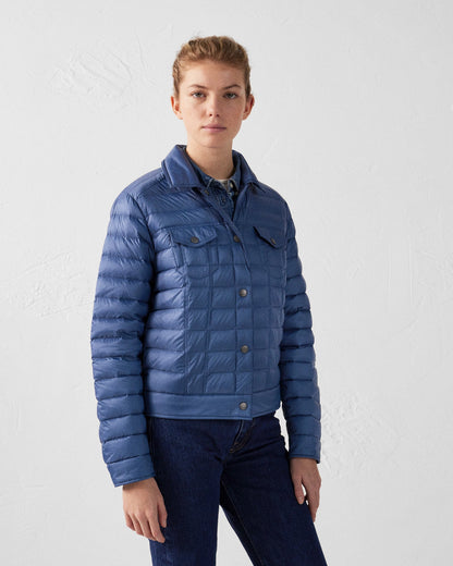 Doudoune courte esprit denim Bleu jeans Elise