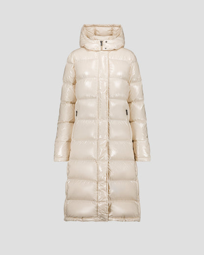 Doudoune longue laquée à capuche Grand Froid Naturel Karachi