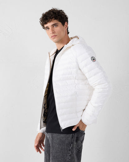 Doudoune légère à capuche Blanc Nico