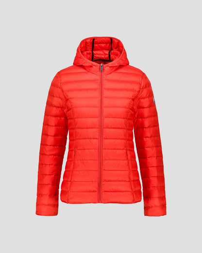 Doudoune légère à capuche Rouge feu Cloe