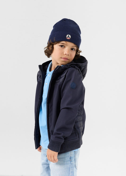 Doudoune enfant bi-matière softshell Marine Salto 2.0