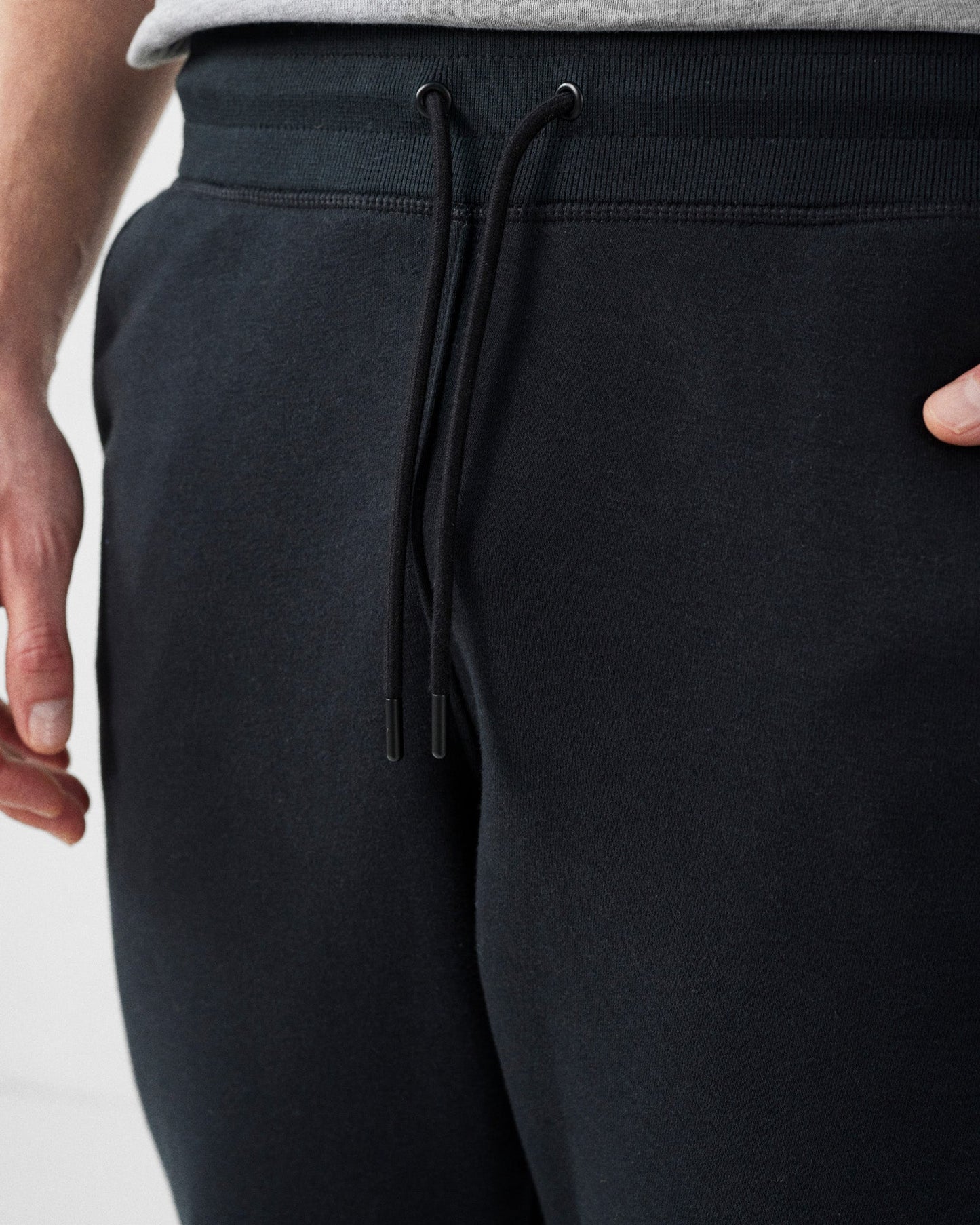 Pantalon de sport en coton Noir Achille