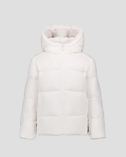 Doudoune enfant en fausse fourrure à capuche Blanc Agathe