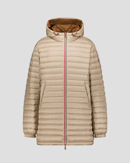 Doudoune longue réversible Sucre roux/beige Assen