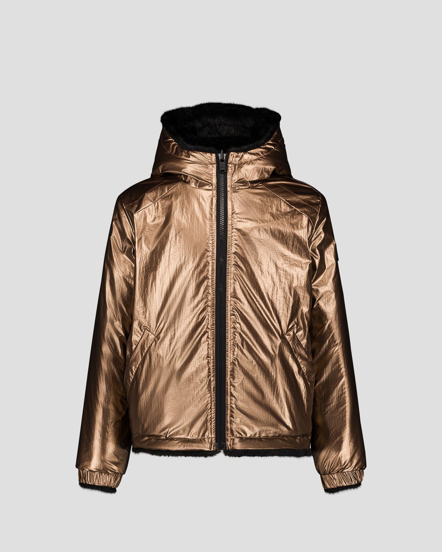 Doudoune réversible enfant fausse fourrure Noir Brana