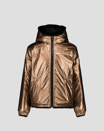 Doudoune réversible enfant fausse fourrure Noir Brana