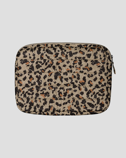 Housse d'ordinateur Leopard beige Hateya print