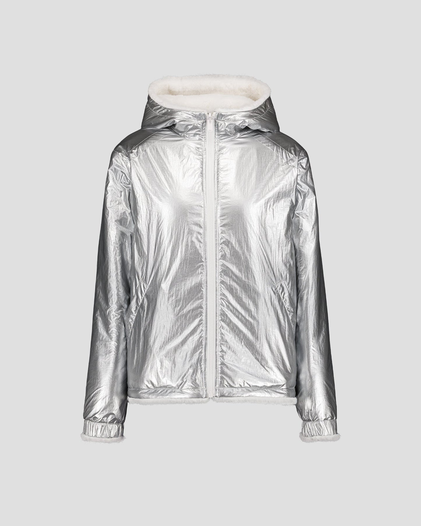 Doudoune fausse fourrure Blanc Zora