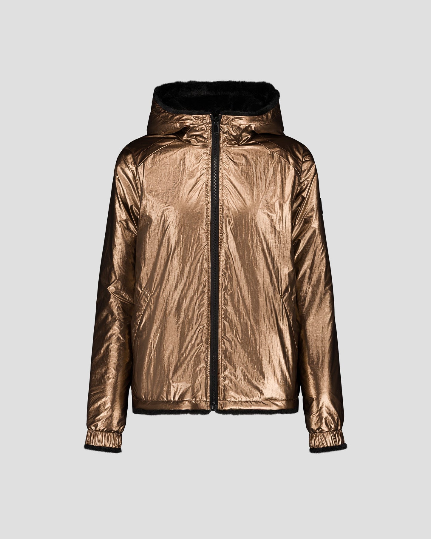 Doudoune fausse fourrure Noir Zora